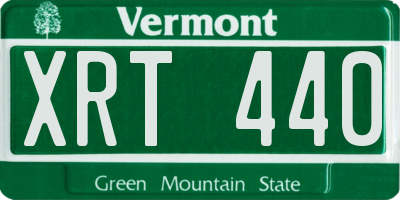 VT license plate XRT440