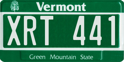 VT license plate XRT441