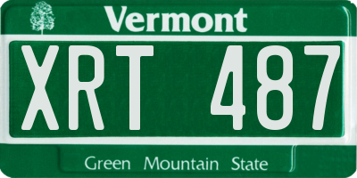 VT license plate XRT487
