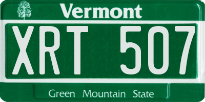VT license plate XRT507