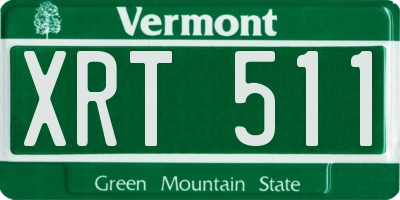 VT license plate XRT511