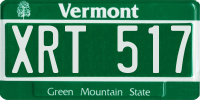 VT license plate XRT517