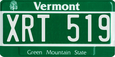 VT license plate XRT519