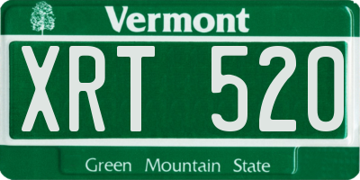 VT license plate XRT520
