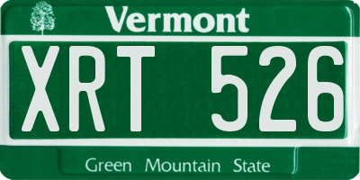 VT license plate XRT526