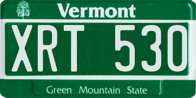 VT license plate XRT530