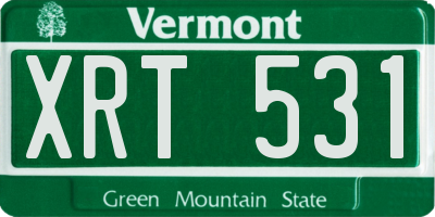 VT license plate XRT531