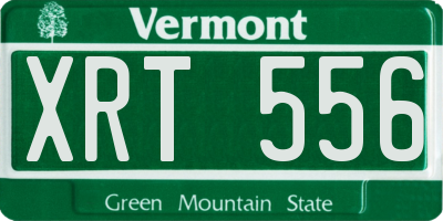 VT license plate XRT556