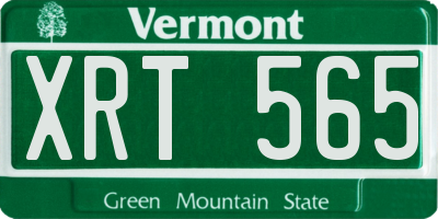 VT license plate XRT565