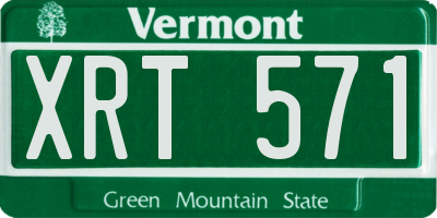 VT license plate XRT571