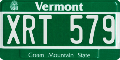 VT license plate XRT579