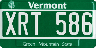 VT license plate XRT586