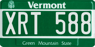 VT license plate XRT588