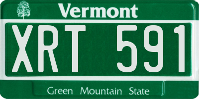 VT license plate XRT591