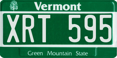 VT license plate XRT595