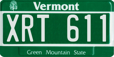 VT license plate XRT611