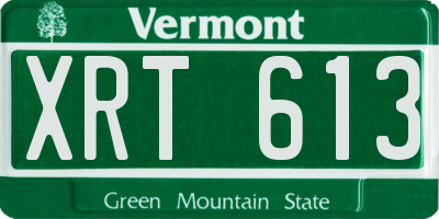 VT license plate XRT613