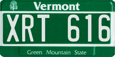 VT license plate XRT616