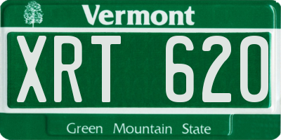 VT license plate XRT620