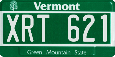 VT license plate XRT621