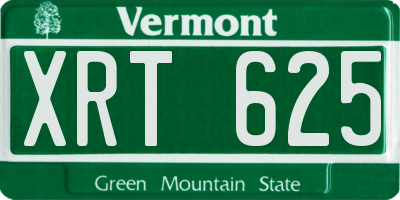 VT license plate XRT625