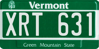 VT license plate XRT631