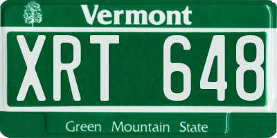 VT license plate XRT648