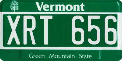 VT license plate XRT656