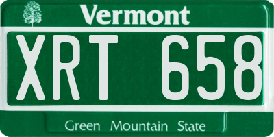 VT license plate XRT658