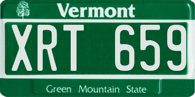 VT license plate XRT659