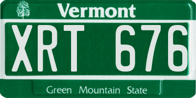 VT license plate XRT676