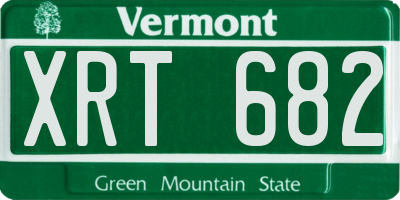 VT license plate XRT682