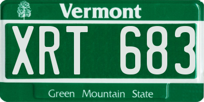 VT license plate XRT683