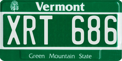 VT license plate XRT686