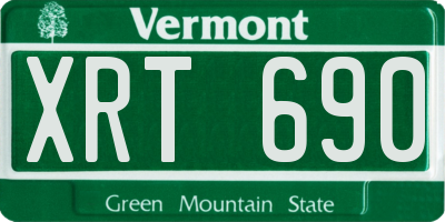 VT license plate XRT690