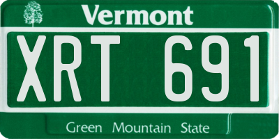 VT license plate XRT691