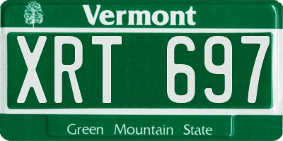 VT license plate XRT697