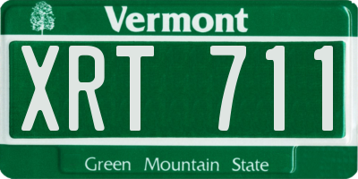 VT license plate XRT711
