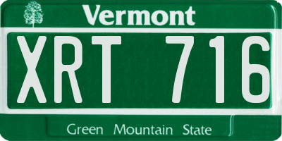 VT license plate XRT716