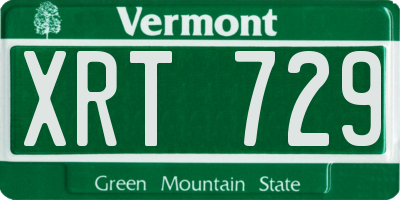 VT license plate XRT729