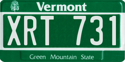 VT license plate XRT731