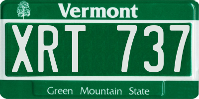 VT license plate XRT737