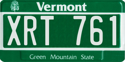 VT license plate XRT761
