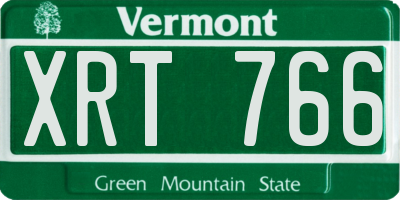 VT license plate XRT766
