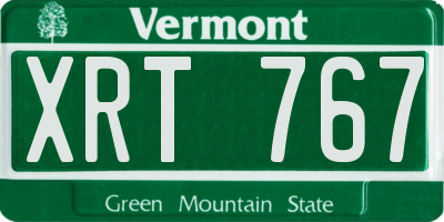 VT license plate XRT767