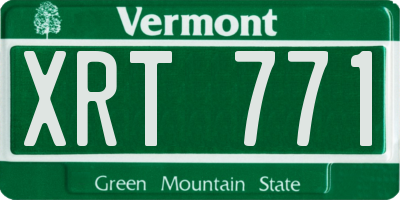 VT license plate XRT771
