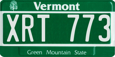VT license plate XRT773