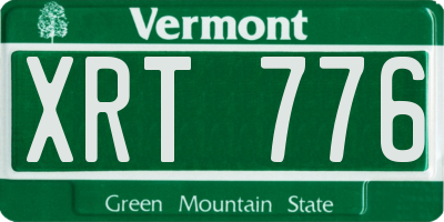 VT license plate XRT776