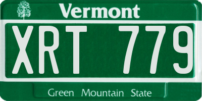 VT license plate XRT779