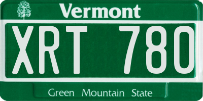VT license plate XRT780